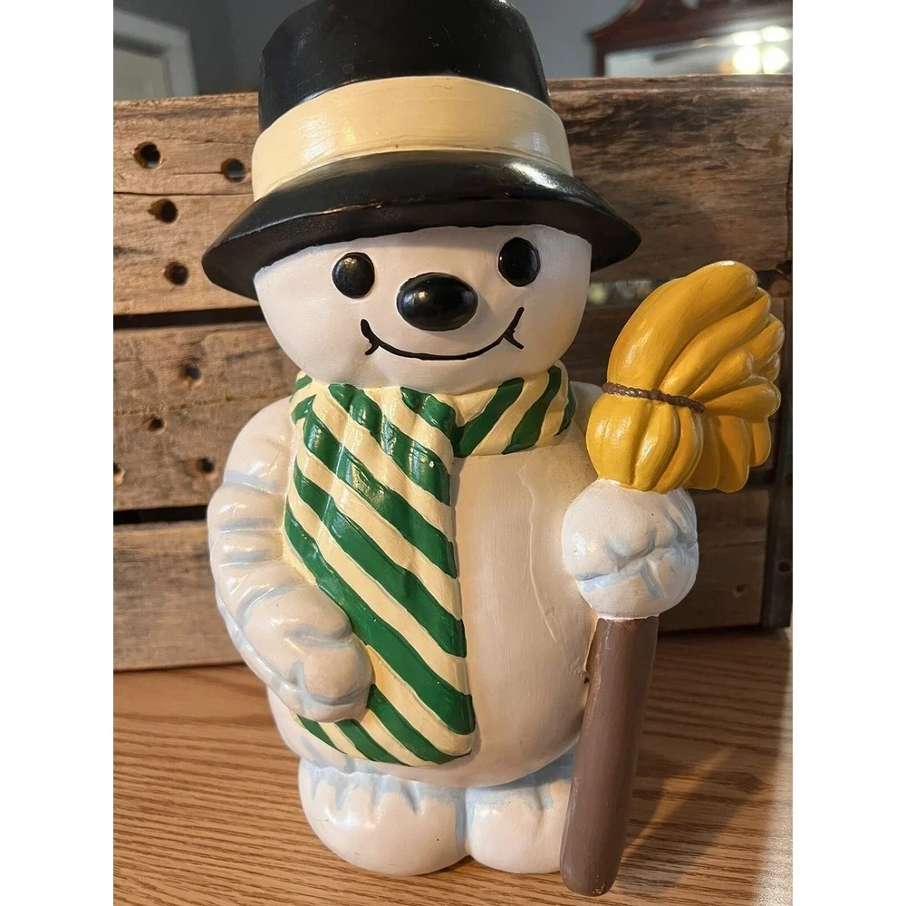 Hand Painted CERAMIC SNOWMAN‎ FIGURE 11.5